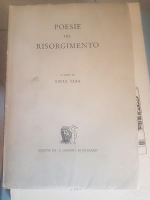 Immagine del venditore per POESIE DEL RISORGIMENTO, venduto da Libreria antiquaria Pagine Scolpite