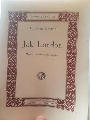 Image du vendeur pour JAK LONDON, mis en vente par Libreria antiquaria Pagine Scolpite