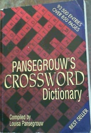 Imagen del vendedor de Pansegrouw's Crossword Dictionary a la venta por Chapter 1