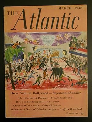 First Publication of Raymond Chandler's Article "Oscar Night in Hollywood" in: The Atlantic Month...