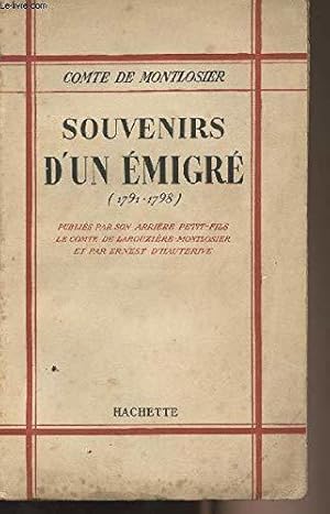 Imagen del vendedor de Souvenirs d'un migr (1791-1798) a la venta por JLG_livres anciens et modernes