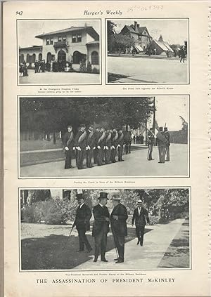 Seller image for ENGRAVING: "The Assassination of President McKinley".photos from Harper's Weekly, September 21, 1901 for sale by Dorley House Books, Inc.