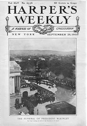 Seller image for ENGRAVING: "The Funeral of President McKinley".engravng from Harper's Weekly, September 28, 1901 for sale by Dorley House Books, Inc.