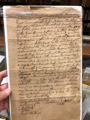 Manuscript Slave Document: "This indenture made the thirtieth day of November in the year of our ...