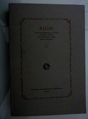 "AION Annali del Dipartimento di Studi del Mondo Classico e del Mediterraneo Antico, Sezione Ling...