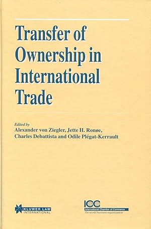 Imagen del vendedor de Transfer of ownership in international trade. a la venta por Lost and Found Books