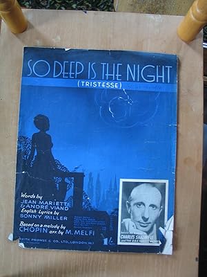 Imagen del vendedor de So Deep is the Night (Tristesse) a la venta por EbenezerBooks