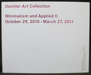 Seller image for Minimalism and Applied II : Daimler Art Collection for sale by Exquisite Corpse Booksellers