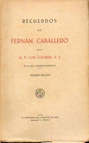 Bild des Verkufers fr RECUERDOS DE FERNN CABALLERO. 3 ed. zum Verkauf von angeles sancha libros