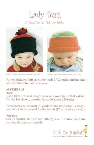 LADY BUG : A FELTED HAT [for Infants & Adults]