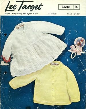 Bild des Verkufers fr LEE TARGET : SUPER CRIMP BABY BRI-NYLON 4-PLY : TWO BABY COATS : Leaflet # 6648 zum Verkauf von 100POCKETS