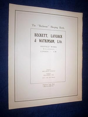 The Beclawat Sleeping Berth, Beckett, Laycock & Watkinson Ltd Catalogue.