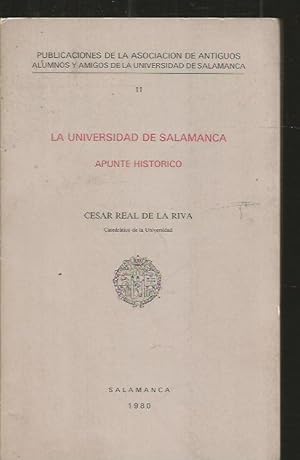 Imagen del vendedor de UNIVERSIDAD DE SALAMANCA - LA. APUNTE HISTORICO a la venta por Desvn del Libro / Desvan del Libro, SL