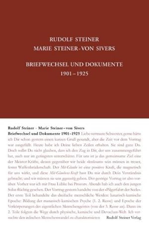 Bild des Verkufers fr Rudolf Steiner - Marie Steiner-von Sivers, Briefwechsel und Dokumente 1901-1925 zum Verkauf von AHA-BUCH GmbH