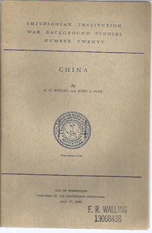 Image du vendeur pour China (Smithsonian Institution War Background Studies Number Twenty) mis en vente par Bookfeathers, LLC