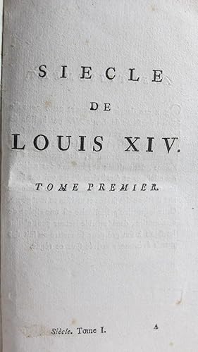 Siécle de Louis XIV, Précis du siécle de Louis XV