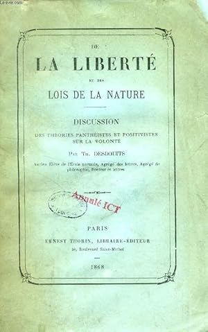 Bild des Verkufers fr DE LA LIBERTE ET DES LOIS DE LA NATURE (DISCUSSION) zum Verkauf von Le-Livre