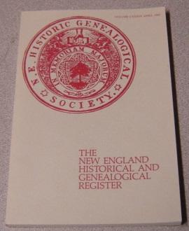 Bild des Verkufers fr The New England Historical and Genealogical Register, April 1985, Volume CXXXIX zum Verkauf von Books of Paradise