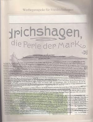 Imagen del vendedor de Friedrichshagen, die Perle der Mark. Werbeprospekt. ( = Lieferung BE 01108 aus Berlin-Archiv hrsg.v. Hans-Werner Klnner und Helmut Brsch-Supan). a la venta por Antiquariat Carl Wegner