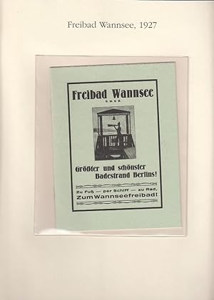 Seller image for Freibad Wannsee - Grter und schnster Badestrand Berlins ! Werbeprospekt 1927 ( = Lieferung BE 01261) aus Berlin-Archiv, herausgegeben von Hans-Werner Klnner und Helmut Brsch-Supan ). for sale by Antiquariat Carl Wegner