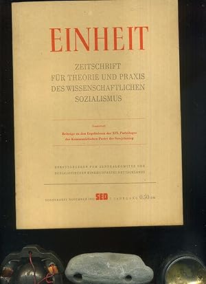 Einheit - Zeitschrift für Theorie und Praxis des Wissenschaftlichen Sozialismus. Konvolut von übe...