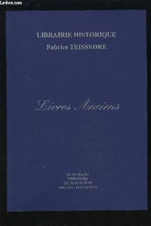 Seller image for CATALOGUE DE VENTE AUX ENCHERES - LIVRES ANCIENS. for sale by Le-Livre