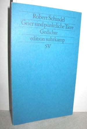 Bild des Verkufers fr Geier sind pnktliche Tiere (Gedichte) zum Verkauf von Antiquariat Zinnober