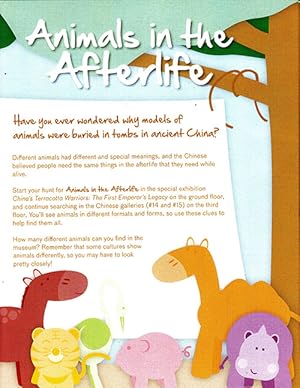 Seller image for Animals in the Afterlife (Asian Art Museum Gallery Handout) for sale by Diatrope Books