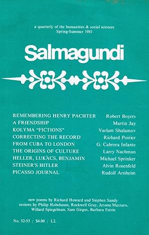 Imagen del vendedor de Salmagundi, No 52-53 ; Spring-Summer 1981 a la venta por Bookshop Baltimore