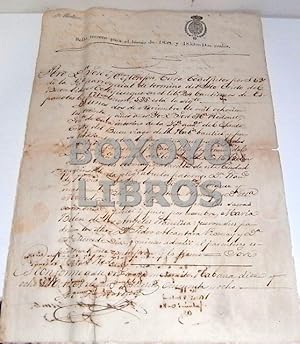 Certificados de nacimiento de Emilio y Belén de Hevia Romay, por D. José María Morejón, Cura coad...