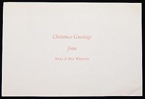 Christmas Greetings from Byra & Bill Wreden: Twelve True Old Golden Rules, Selected from various ...