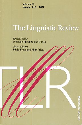 Immagine del venditore per The Linguistic Review (TLR) Volume 24 Number 2-3, 2007. venduto da Fundus-Online GbR Borkert Schwarz Zerfa