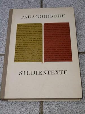 Pädagogische Studientexte. Hrsg. von