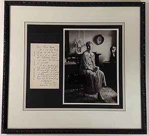 Framed Autographed Letter Signed to poet Louise Bogan