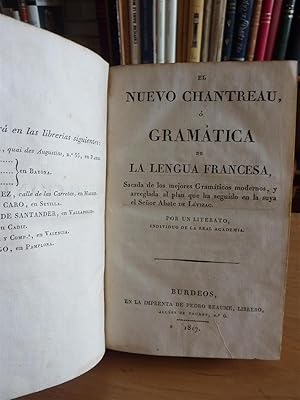 EL NUEVO CHANTREAU Ó GRAMÁTICA DE LA LENGUA FRANCESA