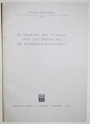 Imagen del vendedor de EL DERECHO DEL TRABAJO ANTE LOS PROGRAMAS DE DESARROLLO ECONOMICO a la venta por Fbula Libros (Librera Jimnez-Bravo)