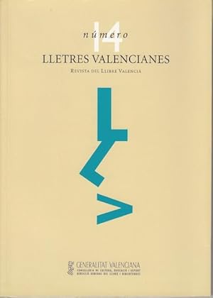 Imagen del vendedor de LLETRES VALENCIANES N 14 (Per a educar i viure millor; Reportatge: Llibreria de la Universitat de Valncia) a la venta por Librera Vobiscum