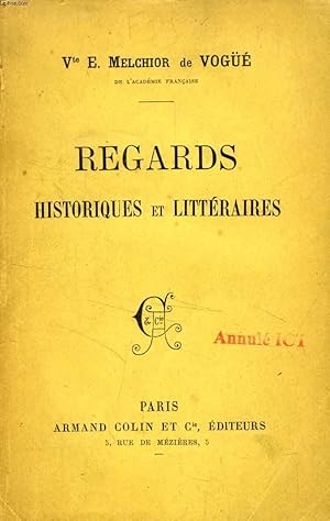 Bild des Verkufers fr REGARDS HISTORIQUES ET LITTERAIRES zum Verkauf von Le-Livre