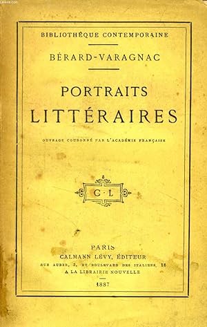 Bild des Verkufers fr PORTRAITS LITTERAIRES zum Verkauf von Le-Livre