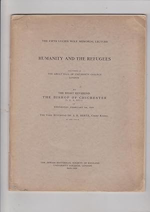 Seller image for Humanity and the Refugees for sale by Meir Turner