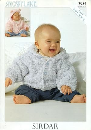 Seller image for SIRDAR SNOWFLAKE : JACKET, EASY KNIT DESIGN : Infants & Toddlers : Pattern #3954 for sale by 100POCKETS