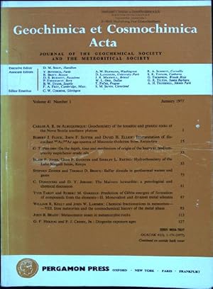 Immagine del venditore per Geochemistry of the tonalitic and granitic rocks of the Nova Scotia southern plutons; in: Vol. 41, No. 1 Geochimica et Cosmochimica Acta : Journal of the Geochemical Society and the Meteoritical Society; venduto da books4less (Versandantiquariat Petra Gros GmbH & Co. KG)