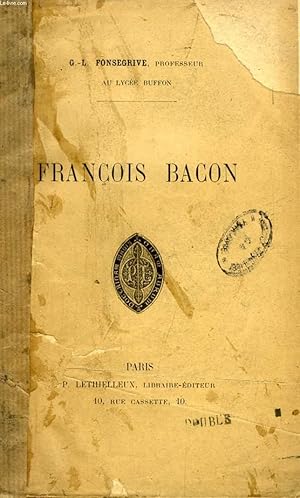 Image du vendeur pour FRANCOIS BACON mis en vente par Le-Livre