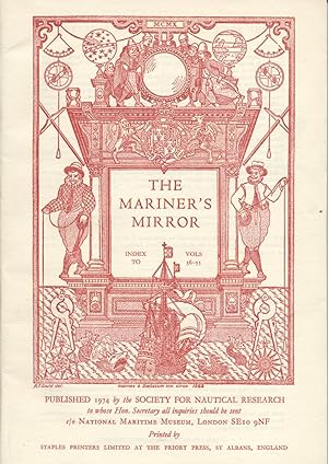 Mariner's Mirror: The Journal of The Society for Nautical Research Index to Vols. 36-55