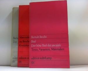 Bild des Verkufers fr Konvolut aus 3 Bchern: 1. Baal. Der bse Baal der asoziale. Texte, Variante, Materialien. / 2. Materialien zu Brechts > Der kaukasische Kreidekreis < . / 3. Der gute Mensch von Sezuan. zum Verkauf von Antiquariat Ehbrecht - Preis inkl. MwSt.