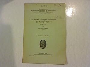 Bild des Verkufers fr Zur Entwicklungs-Physiologie der Farnprothallien Teil 1. Sitzungsberichte der Heidelberger Akademie der Wissenschaften Jahrgang 1916 4. Abhandlung. zum Verkauf von Antiquariat Bookfarm