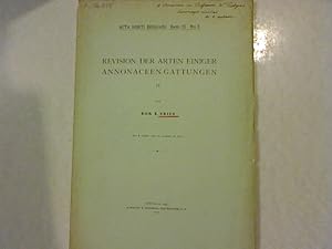 Seller image for Revision der Arten einiger Annonaceen-Gattungen IV. Acta Horti Bergiani Band 12 No. 2. for sale by Antiquariat Bookfarm
