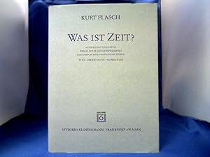 Bild des Verkufers fr Was ist Zeit? Augustinus von Hippo. Das XI. Buch der Confessiones. Historisch-philosophische Studie. Text - bersetzung - Kommentar. zum Verkauf von Antiquariat Michael Solder