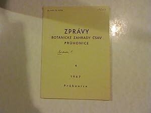 Imagen del vendedor de Zpravy 4. Botanicke Zahrady Cdav Pruhonice. a la venta por Antiquariat Bookfarm