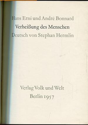 Seller image for Verheiung des Menschen. Deutsch: Stephan Hermlin. for sale by Antiquariat am Flughafen